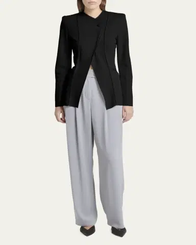 Giorgio Armani Stretch Viscose Asymmetrical Knit Jacket | Thumbnail 2