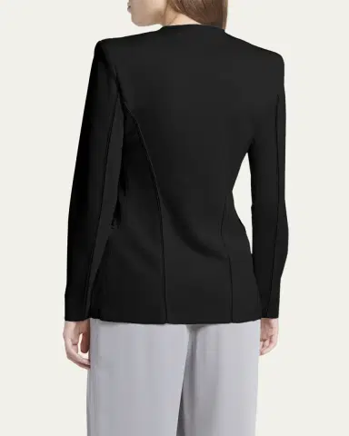 Giorgio Armani Stretch Viscose Asymmetrical Knit Jacket | Thumbnail 3