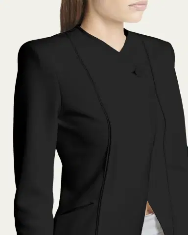 Giorgio Armani Stretch Viscose Asymmetrical Knit Jacket | Thumbnail 5