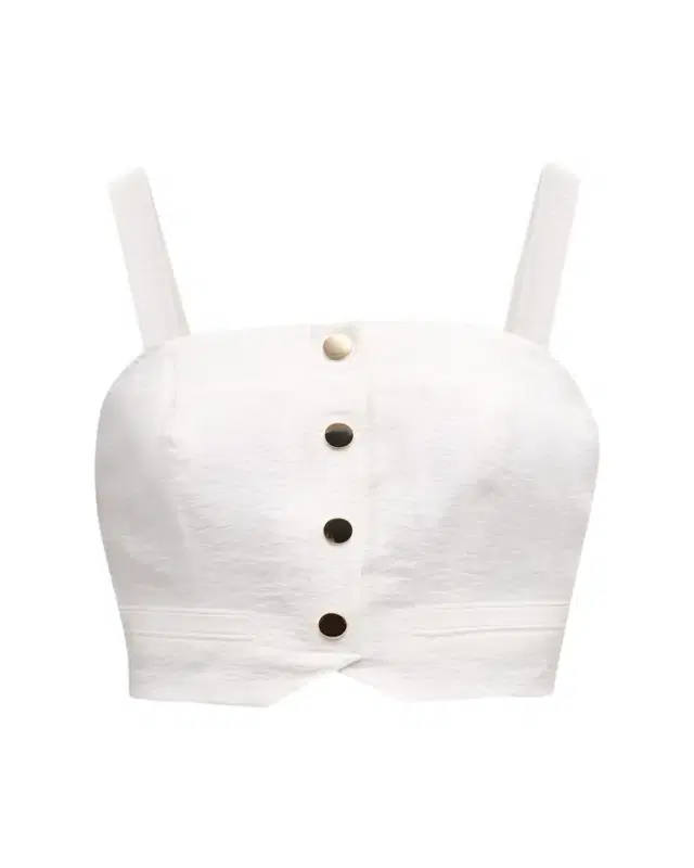 Gabi Button-Front Crop Top