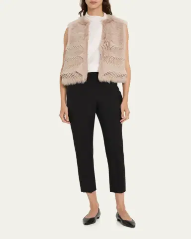Giorgio Armani Shearling Silk Vest | Thumbnail 2