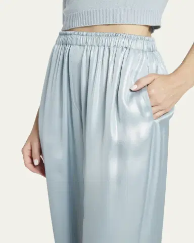 Giorgio Armani Laminated Viscose Satin Jogger Pants | Thumbnail 5