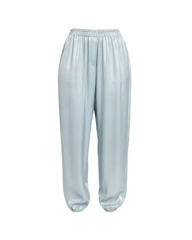 Giorgio Armani Laminated Viscose Satin Jogger Pants