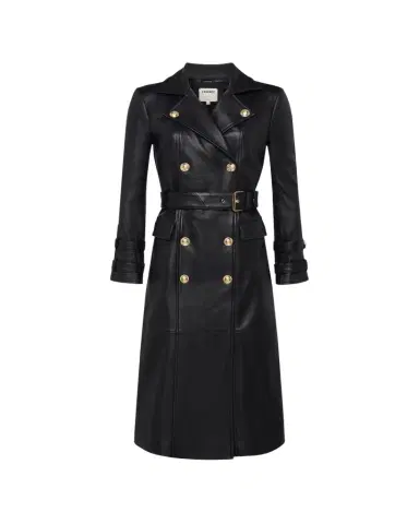 L'AGENCE Celina Leather Trench Coat | Thumbnail 1 L'AGENCE Celina Leather Trench Coat | Thumbnail 1