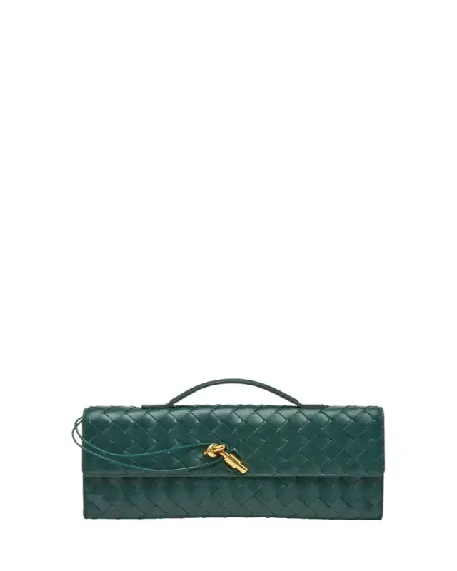 Bottega Veneta Long Andiamo Clutch Bag with Handle