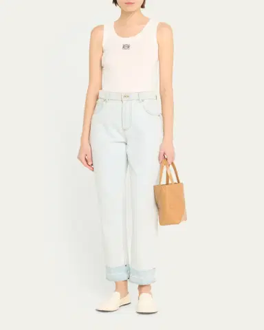 Loewe Puzzle Fold Mini Tote Bag in Shiny Leather | Thumbnail 5