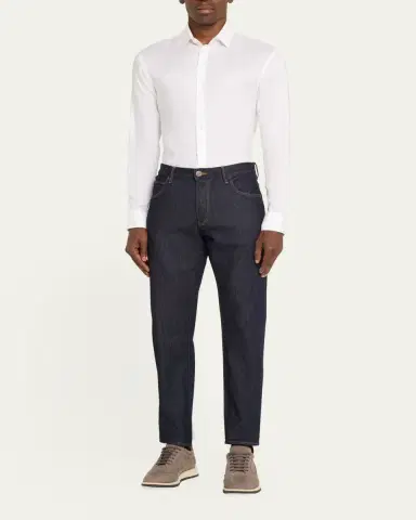 Giorgio Armani Men's Solid Tencel Sport Shirt | Thumbnail 2