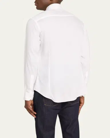Giorgio Armani Men's Solid Tencel Sport Shirt | Thumbnail 3