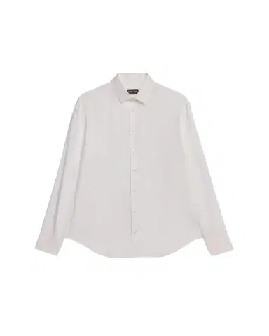 Giorgio Armani Men's Solid Tencel Sport Shirt | Thumbnail 1