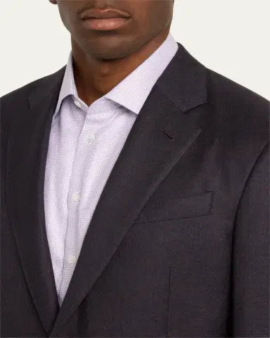Giorgio Armani Men's Micro-Textured Wool Classic Fit Suit | Thumbnail 5