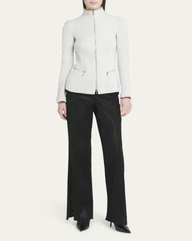 Giorgio Armani Cashmere-Blend Zip-Up Knit Jacket | Thumbnail 2 Giorgio Armani Cashmere-Blend Zip-Up Knit Jacket | Thumbnail 2