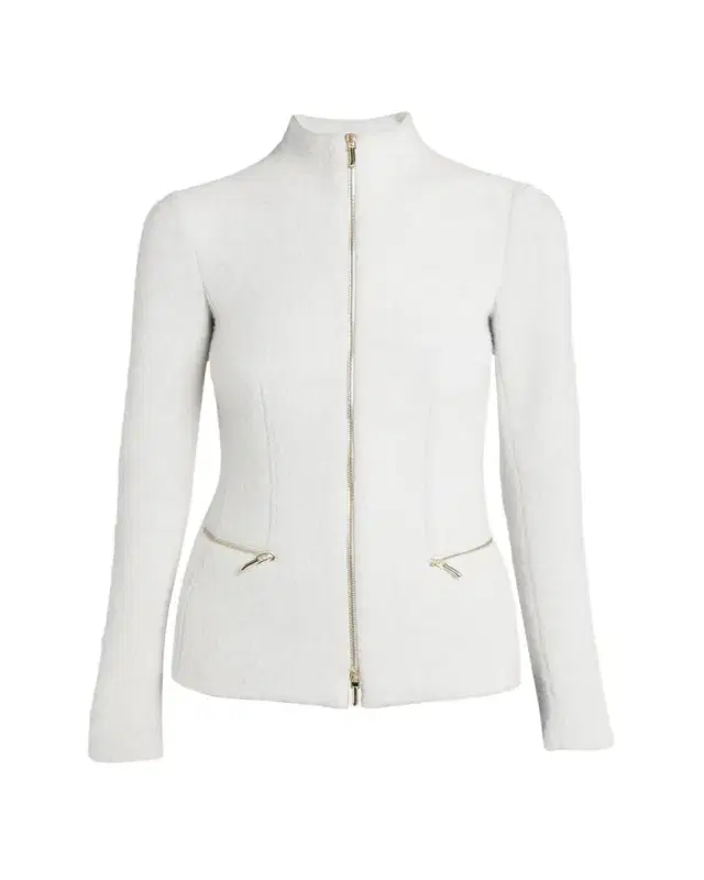 Cashmere-Blend Zip-Up Knit Jacket