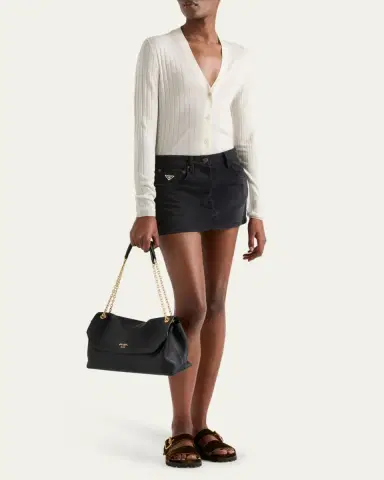 Prada V-Neck Superfine Cashmere Cardigan | Thumbnail 2