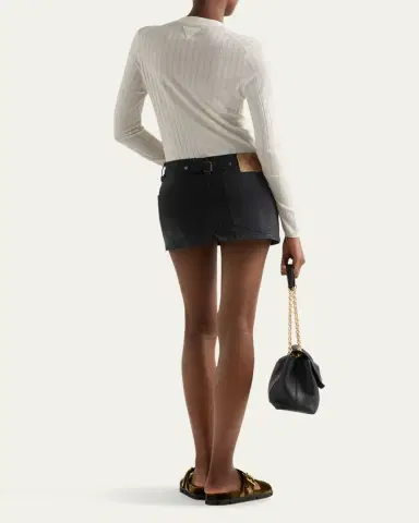 Prada V-Neck Superfine Cashmere Cardigan | Thumbnail 3