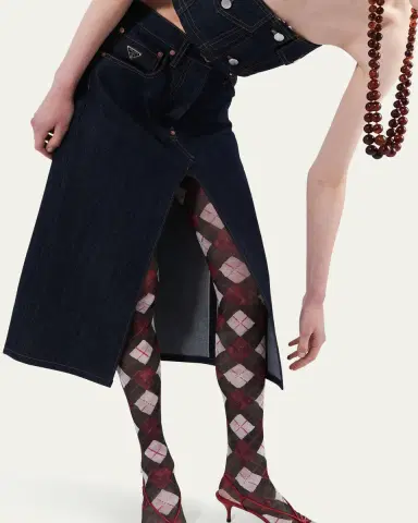 Prada Argyle Tulle Tights | Thumbnail 2