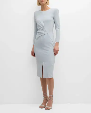 Giorgio Armani Milano Jersey Dress with Gathered Waist | Thumbnail 2 Giorgio Armani Milano Jersey Dress with Gathered Waist | Thumbnail 2