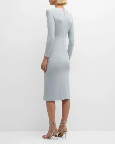 Giorgio Armani Milano Jersey Dress with Gathered Waist | Thumbnail 3 Giorgio Armani Milano Jersey Dress with Gathered Waist | Thumbnail 3