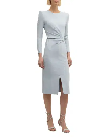 Giorgio Armani Milano Jersey Dress with Gathered Waist | Thumbnail 1 Giorgio Armani Milano Jersey Dress with Gathered Waist | Thumbnail 1