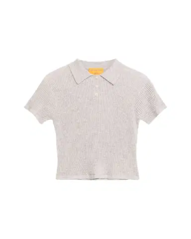 Guest in Residence Cashmere Short-Sleeve Shrunken Polo Sweater | Thumbnail 1