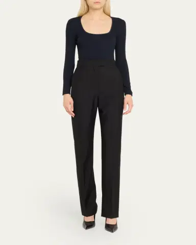 Giorgio Armani Textured Jersey Long-Sleeve Tee | Thumbnail 2 Giorgio Armani Textured Jersey Long-Sleeve Tee | Thumbnail 2