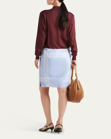 Prada Long Sleeve Silk Polo Shirt | Thumbnail 3 Prada Long Sleeve Silk Polo Shirt | Thumbnail 3