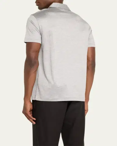 Giorgio Armani Men's Solid Jersey Polo Shirt | Thumbnail 3