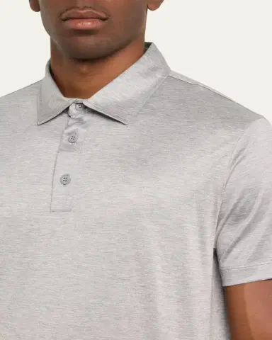 Giorgio Armani Men's Solid Jersey Polo Shirt | Thumbnail 5