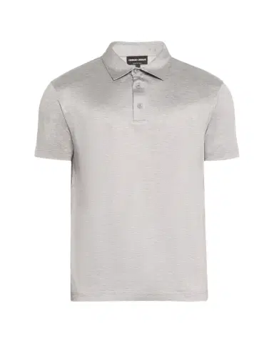 Giorgio Armani Men's Solid Jersey Polo Shirt | Thumbnail 1