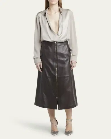 Giorgio Armani Silk Georgette Wrap Blouse | Thumbnail 2