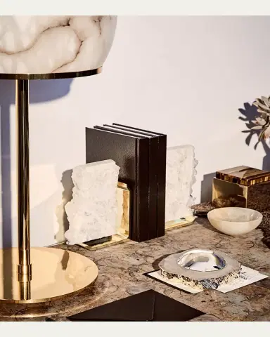 Anna New York Fim Geo Quartz and Aluminum Bookends | Thumbnail 3