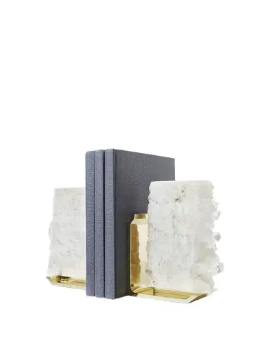 Anna New York Fim Geo Quartz and Aluminum Bookends | Thumbnail 1