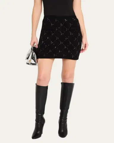 Kobi Halperin Salem Sequin-Embellished Fuzzy Knit Mini Skirt | Thumbnail 4 Kobi Halperin Salem Sequin-Embellished Fuzzy Knit Mini Skirt | Thumbnail 4