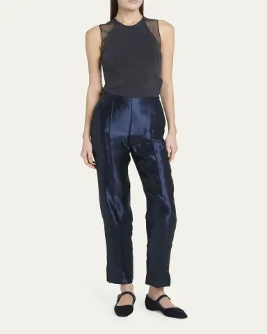 Giorgio Armani Linen Silk Straight-Leg Trousers | Thumbnail 2 Giorgio Armani Linen Silk Straight-Leg Trousers | Thumbnail 2