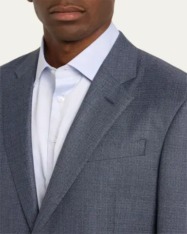 Giorgio Armani Men's Micro-Squares Wool Classic Fit Suit | Thumbnail 5 Giorgio Armani Men's Micro-Squares Wool Classic Fit Suit | Thumbnail 5