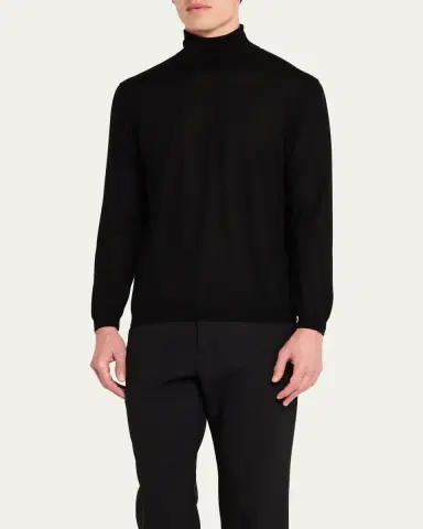 Giorgio Armani Men's Cashmere Plain Stitch Turtleneck | Thumbnail 4