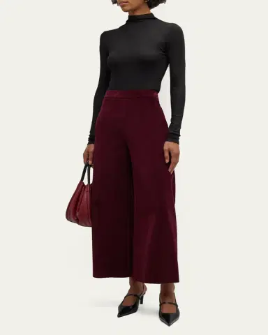 FRAME Cropped Velvet Pants | Thumbnail 2