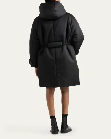 Prada Re-Nylon Hooded Down Coat | Thumbnail 3 Prada Re-Nylon Hooded Down Coat | Thumbnail 3