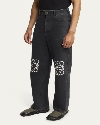 Loewe Men's Anagram Baggy Jeans | Thumbnail 4 Loewe Men's Anagram Baggy Jeans | Thumbnail 4