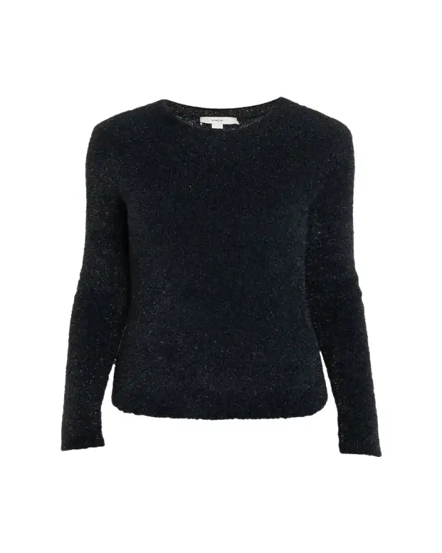 Lurex Eyelash Knit Pullover Top
