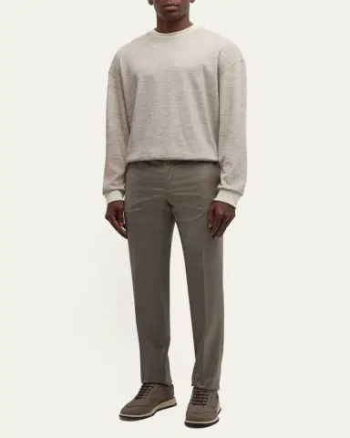 Giorgio Armani Men's Pique Wool-Blend Sweater | Thumbnail 2