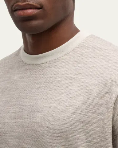 Giorgio Armani Men's Pique Wool-Blend Sweater | Thumbnail 5