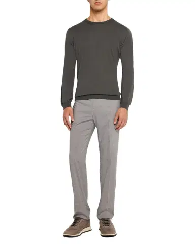 Giorgio Armani Men's Silk-Cotton Crew Sweater | Thumbnail 1 Giorgio Armani Men's Silk-Cotton Crew Sweater | Thumbnail 1