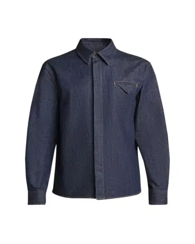 Bottega Veneta Men's Soft Denim Button-Down Shirt | Thumbnail 1