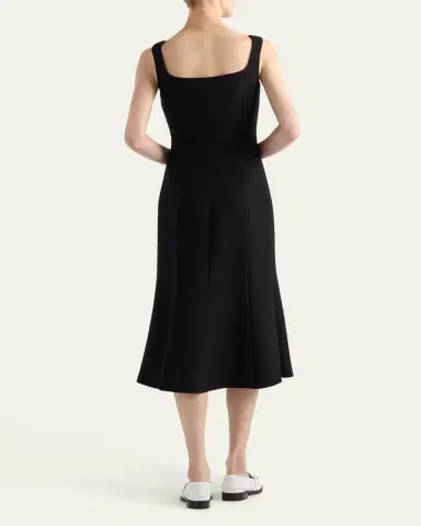 Prada Bow Cady Midi Dress | Thumbnail 3 Prada Bow Cady Midi Dress | Thumbnail 3