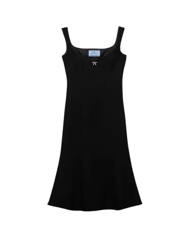 Prada Bow Cady Midi Dress | Thumbnail 1 Prada Bow Cady Midi Dress | Thumbnail 1