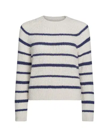 Vince Ribbed Stripe Raglan-Sleeve Crewneck Sweater | Thumbnail 1