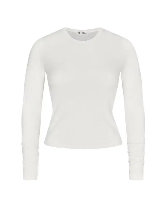Fitted Crewneck Long-Sleeve T-Shirt