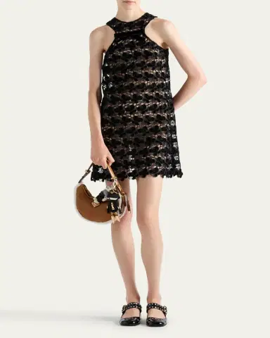 Prada Lace Scallop Mini Dress | Thumbnail 2