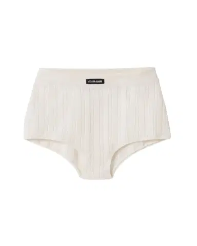 Miu Miu Openwork Cashmere Silk Shorts | Thumbnail 1