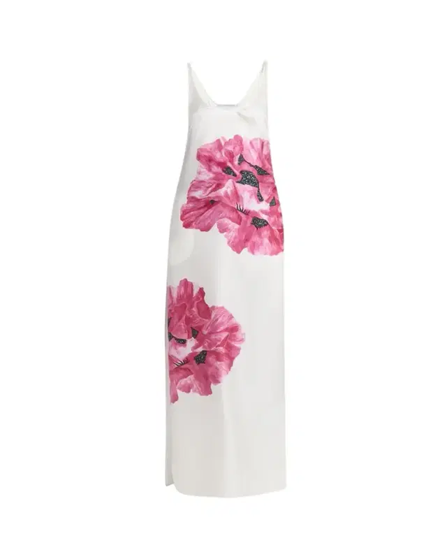 Flower Print Silk Tank Gown